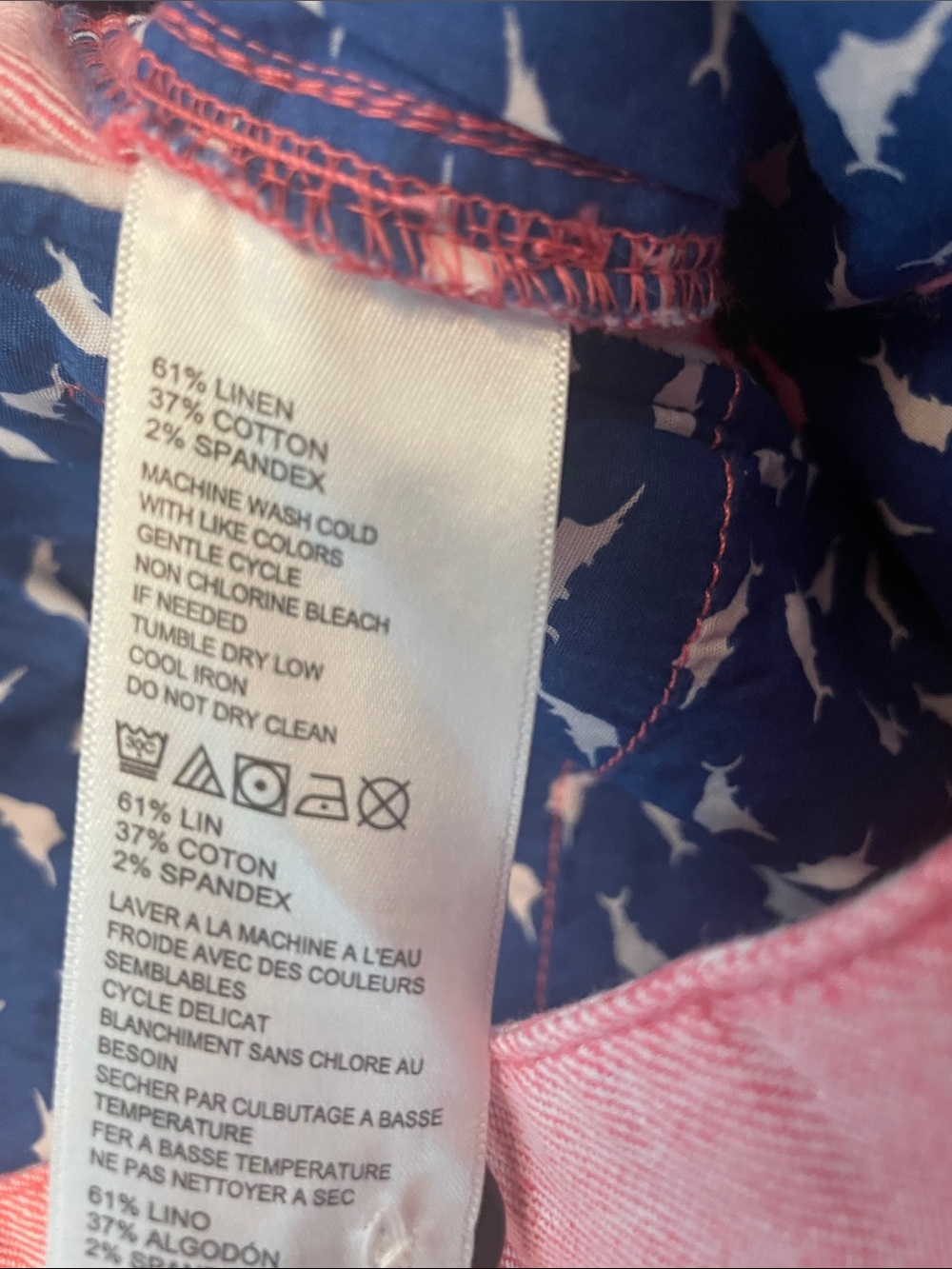 Tommy Bahama NWT Coral Linen-Blend Shorts - Picture 8 of 9